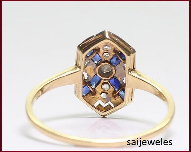 2CT Round Lab Created Diamond Art Deco Vintage Antique Ring 14K 2-Tone Gold Over