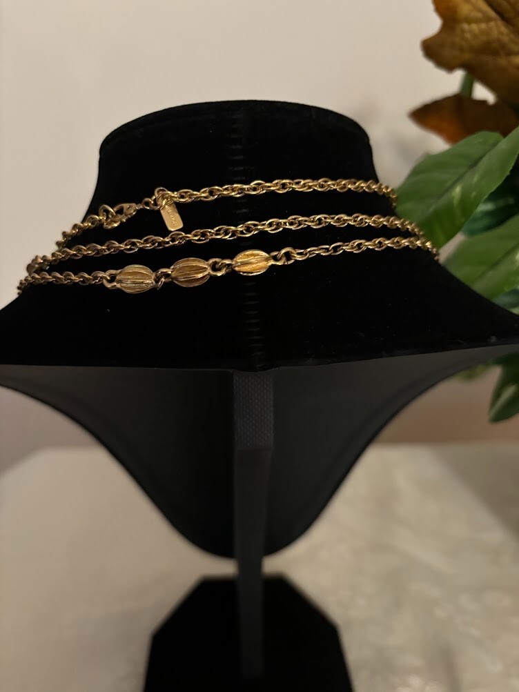 Monet Signed Necklace Gold Tone Chain Link – 57″ for any occasion