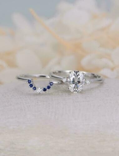 3.10Ct Lab-Created Diamond Vintage Style Engagement Ring Set 925 Sterling Silver