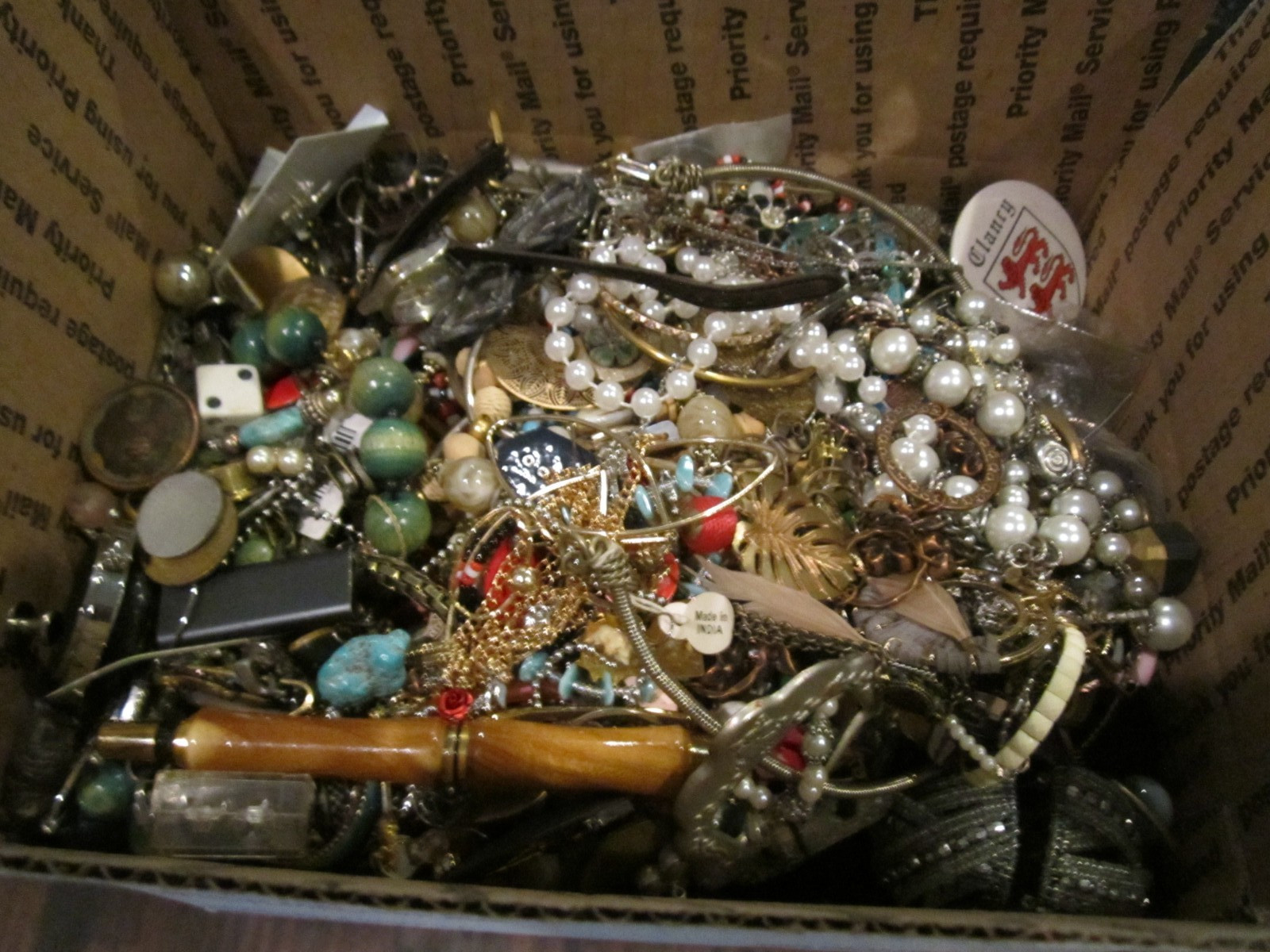 MASSIVE LOT OF WATCHES AND JEWELRY – UNSEARCHED – 16LBS 3OZ – MOSTLY WEARABLE