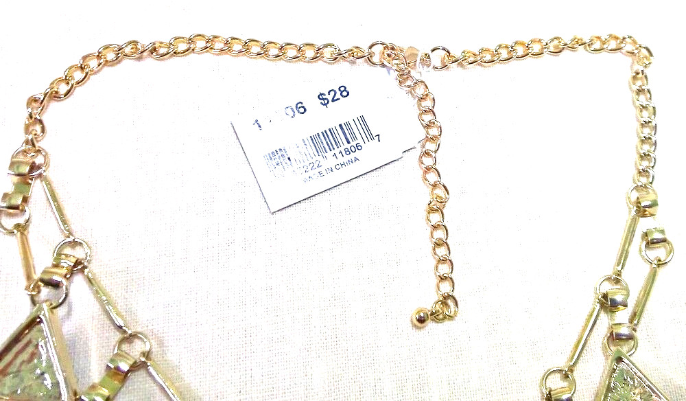 Vintage Cookie Lee Jade Green Necklace NWT 16-18″ Goldtone