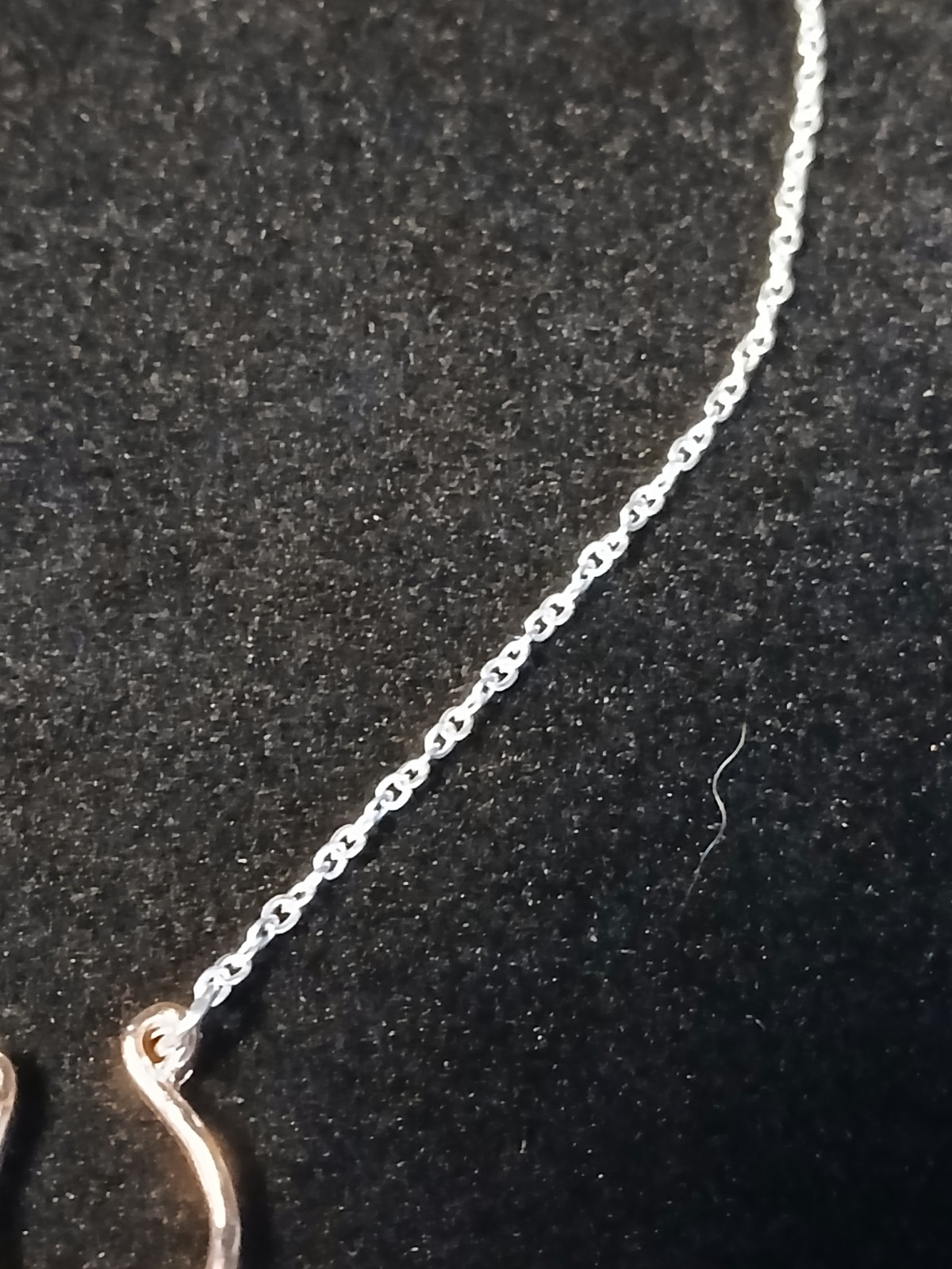 Vintage Delicate Sterling Silver Plated Baroque Charm Necklace