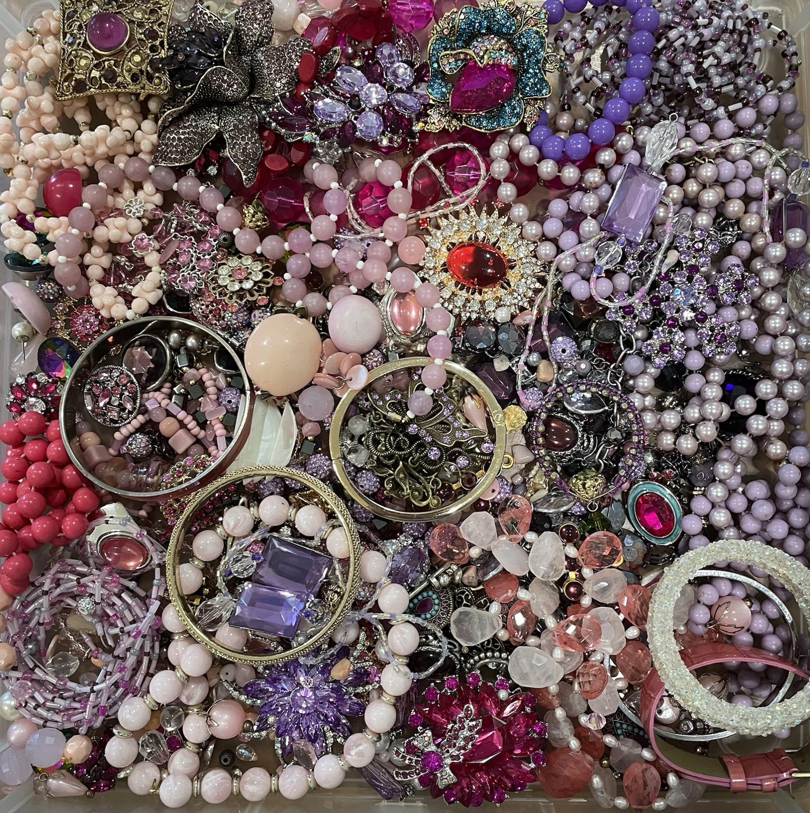 Unsearched Vintage To Modern New Junk Resell Crafts Jewelry Lot 3 Lbs
