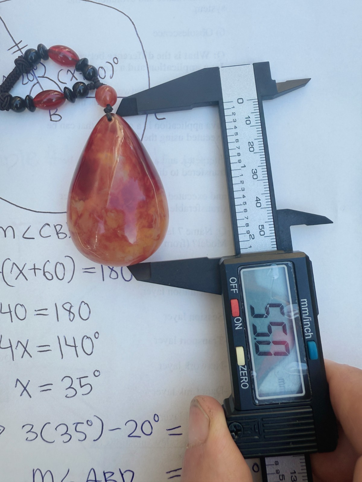 Vintage Cherry Amber Teardrop Pendant