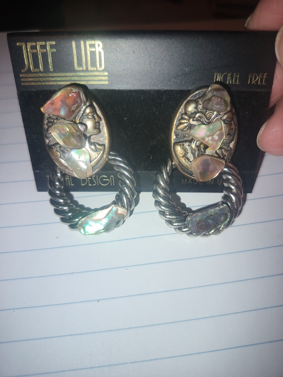 vintage Jeff Lieb Nickel Free clip on ear rings