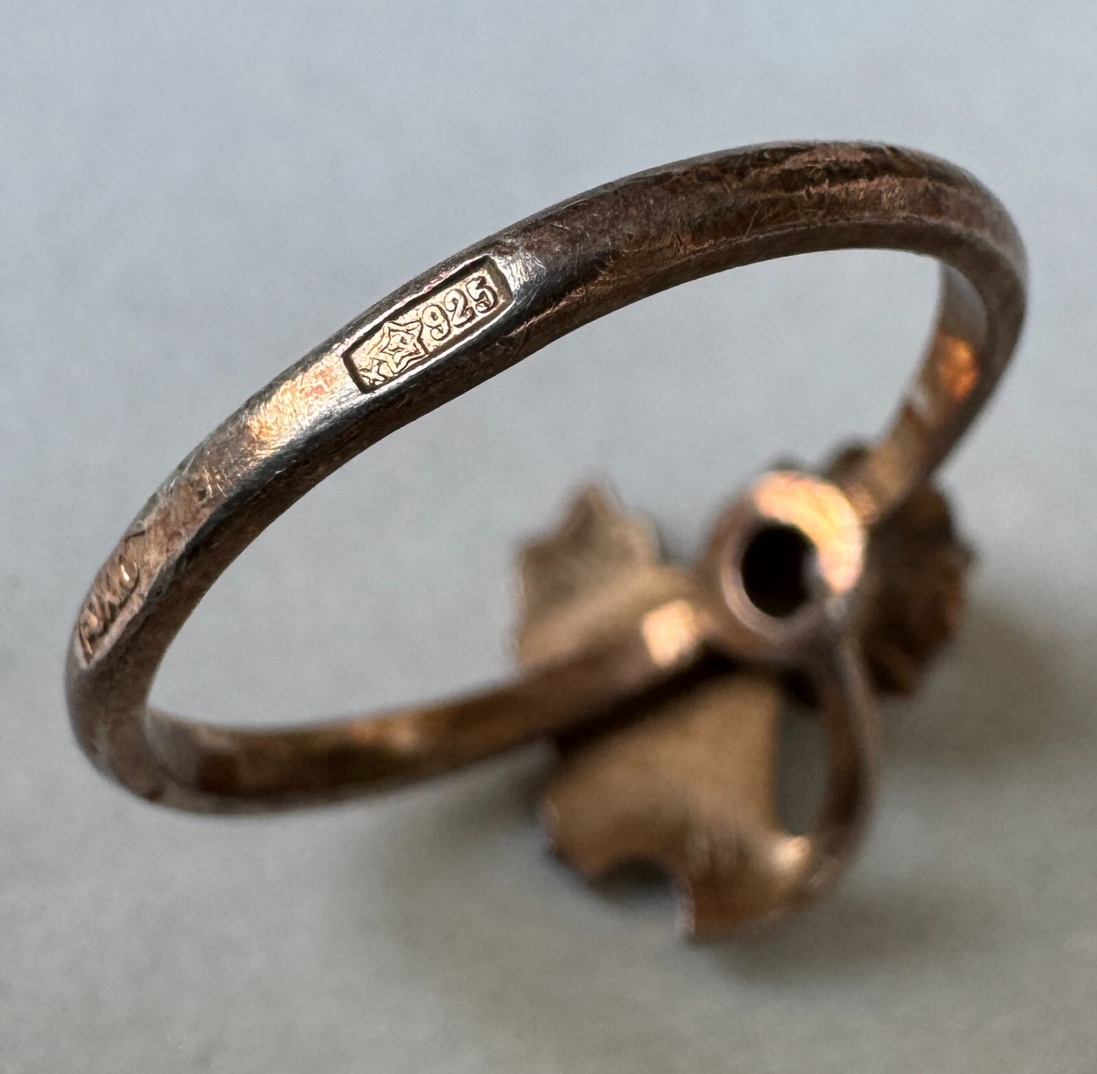 Soviet Women’s Ring 925 Silver Handmade Vintage Size 5.5 / 16 USSR
