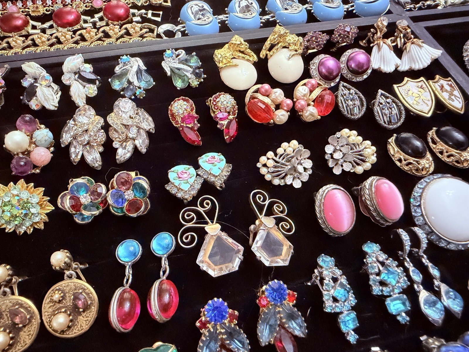 HUGE Vintage Mod Rhinestone Jewelry Lot High End Schreiner Weiss Eisenberg +