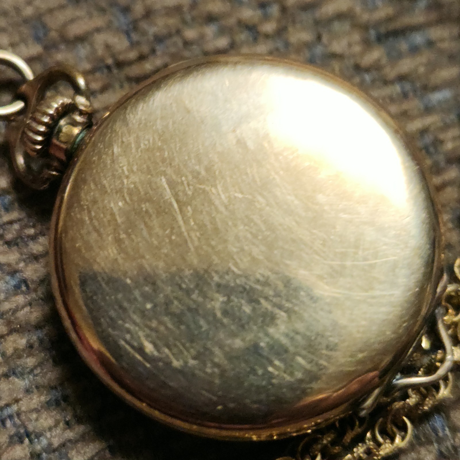 Elgin 12k Pocket Watch Pendant 15 Jewels Second Hand Not Moving/ Cannot Set Time