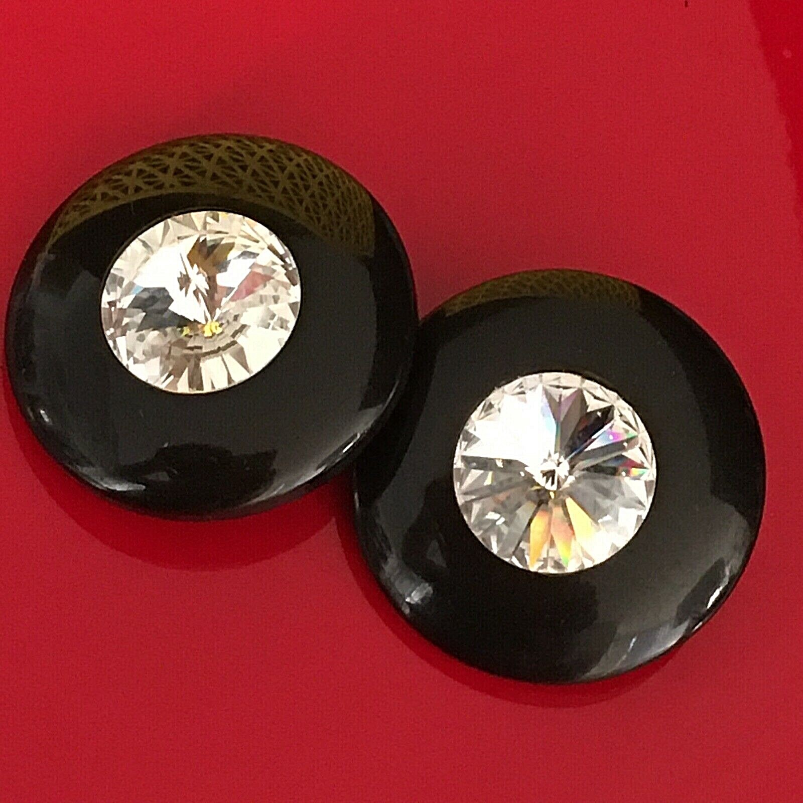 Vintage Rhinestone Clip-On Earrings