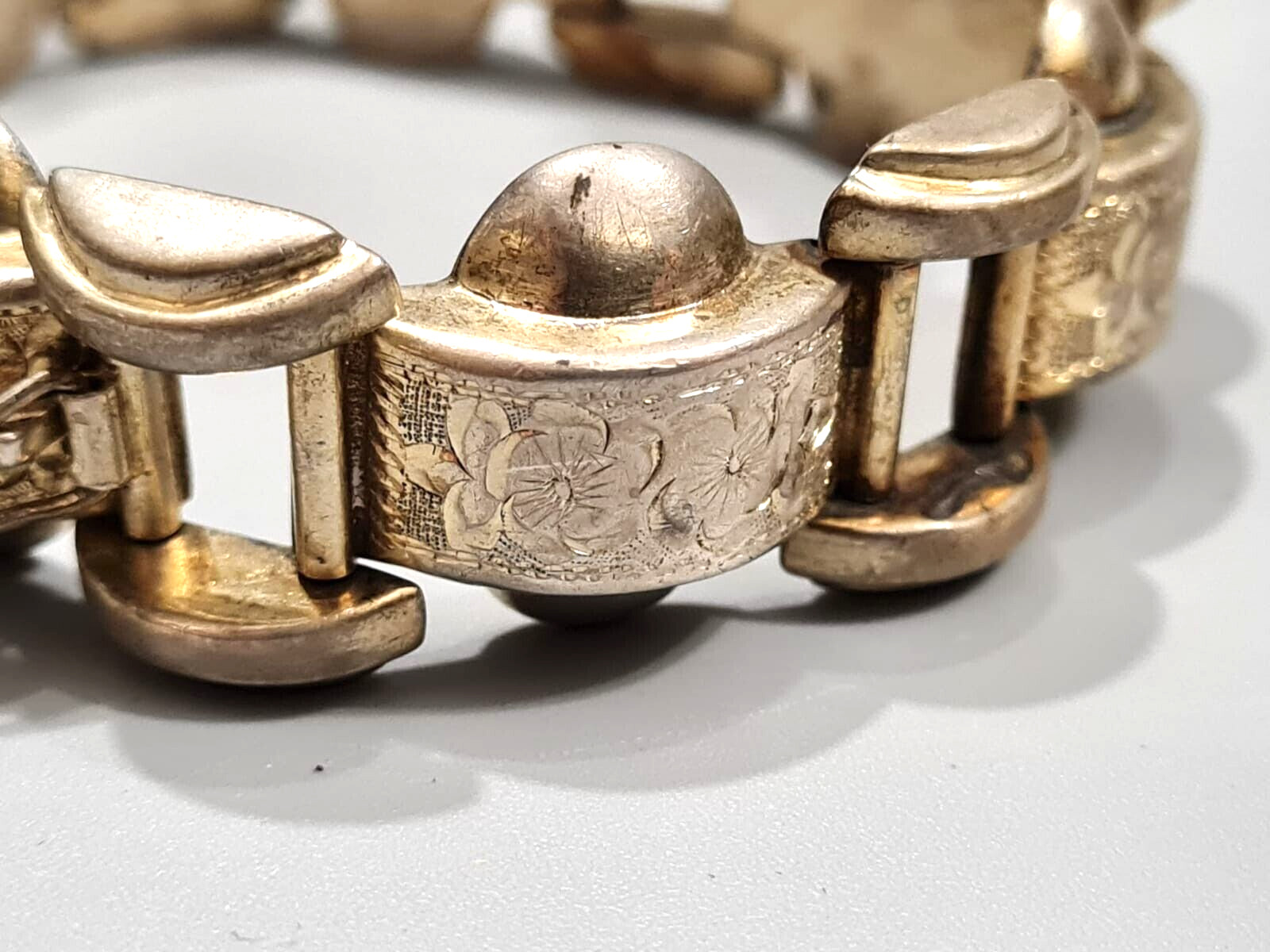 Antique Art Deco Austrian 800 Solid Silver Links Bracelet