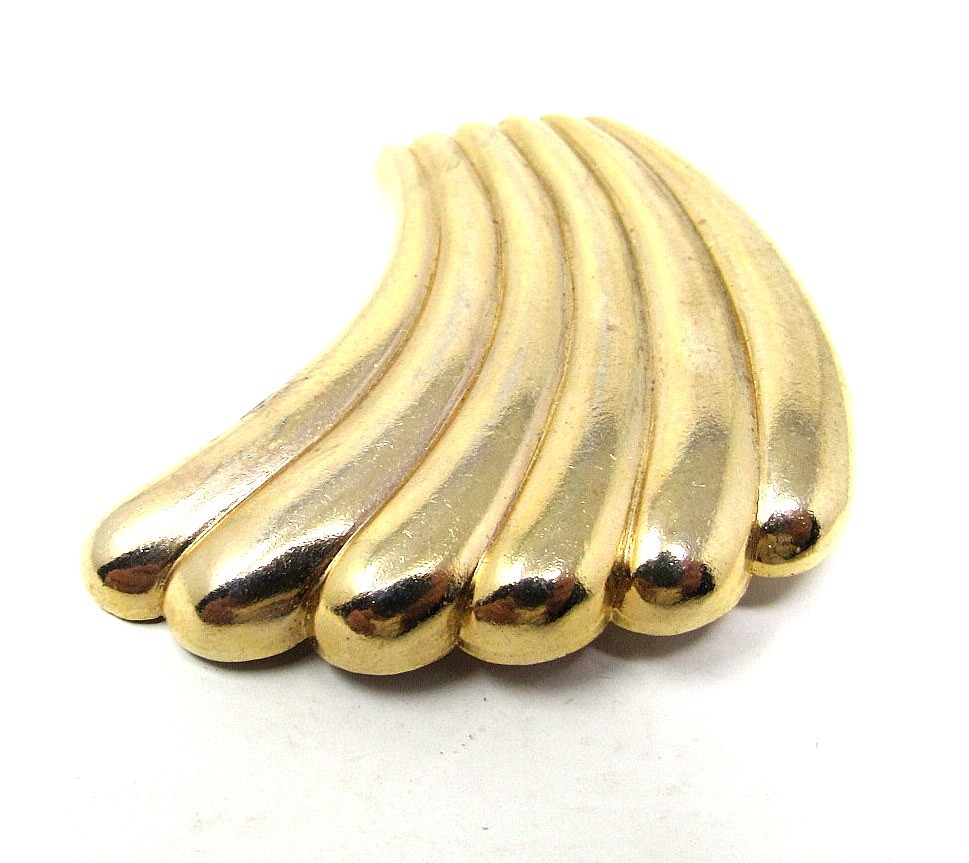Swish Wave Scarf Clip Slide Dressy Goldtone Holder 1 1/2 inch US Seller LG