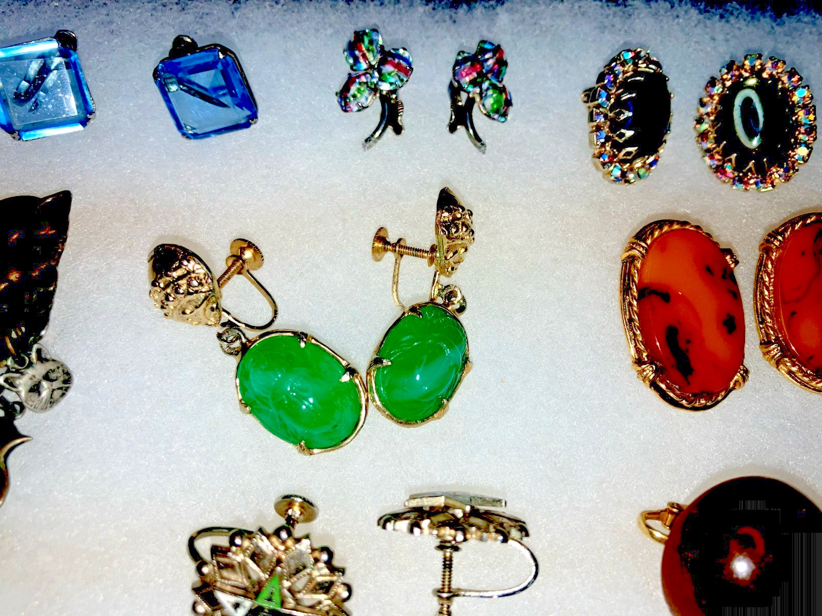 LOT OF 14 PAIRS OF VINTAGE ASSORTED STERL & Signed JEWELRY EARRINGS ALL WEARABLE