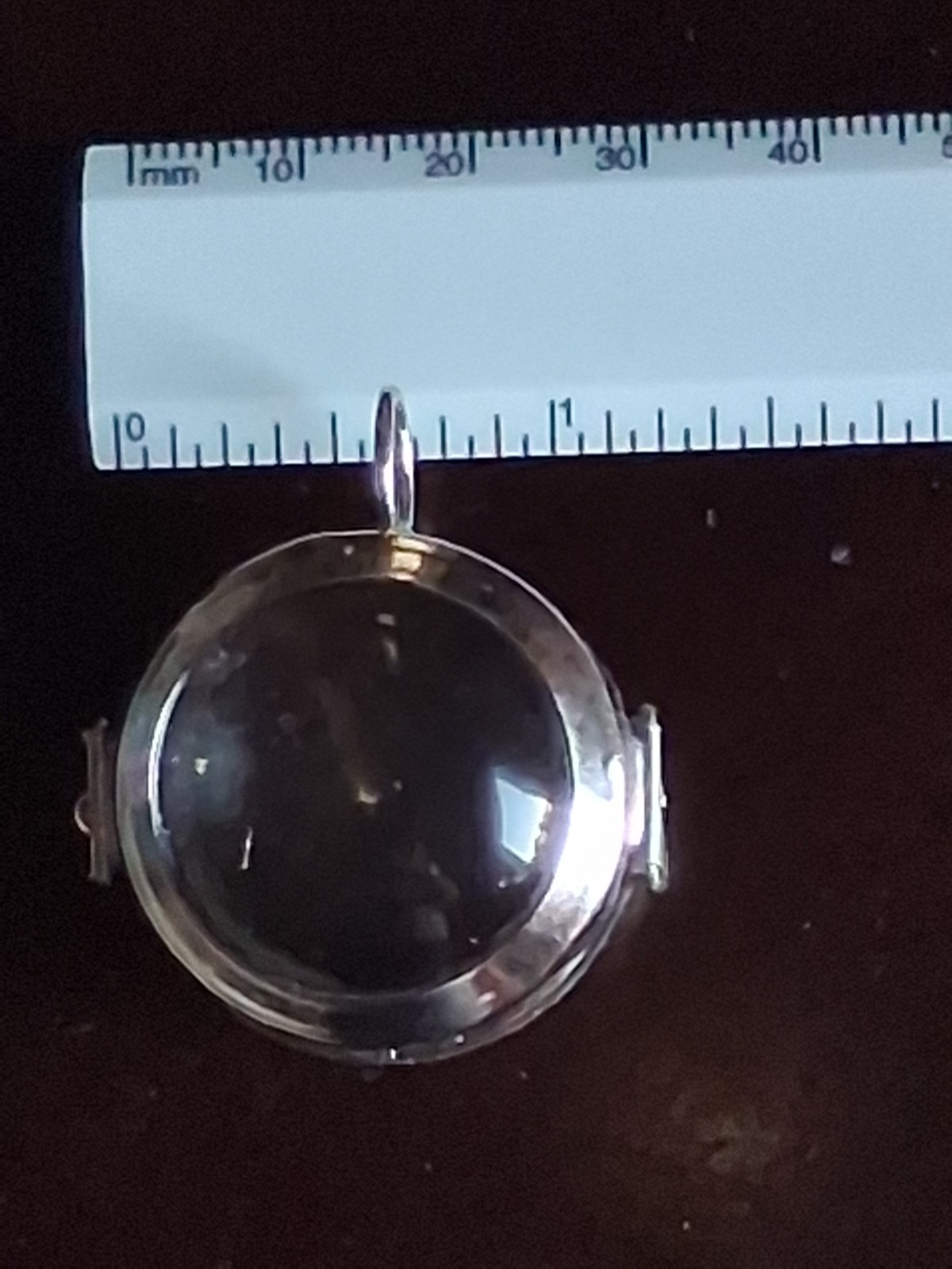 Large Antique Pool Of Light Style Bubble Dome Glass Locket Pendant