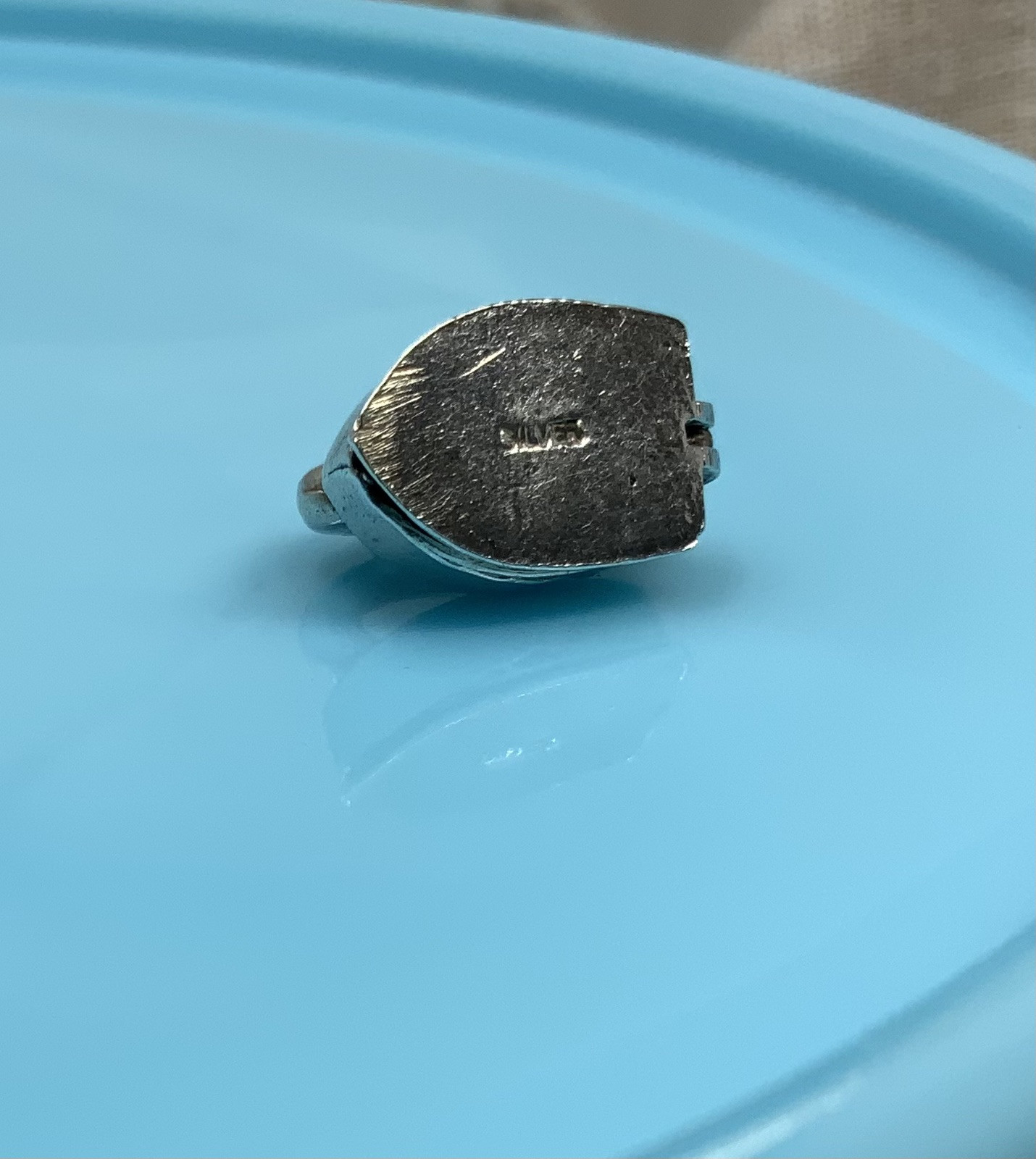 Vintage Sterling Silver Devil In The Details Inside Opening Iron Charm 5.9g