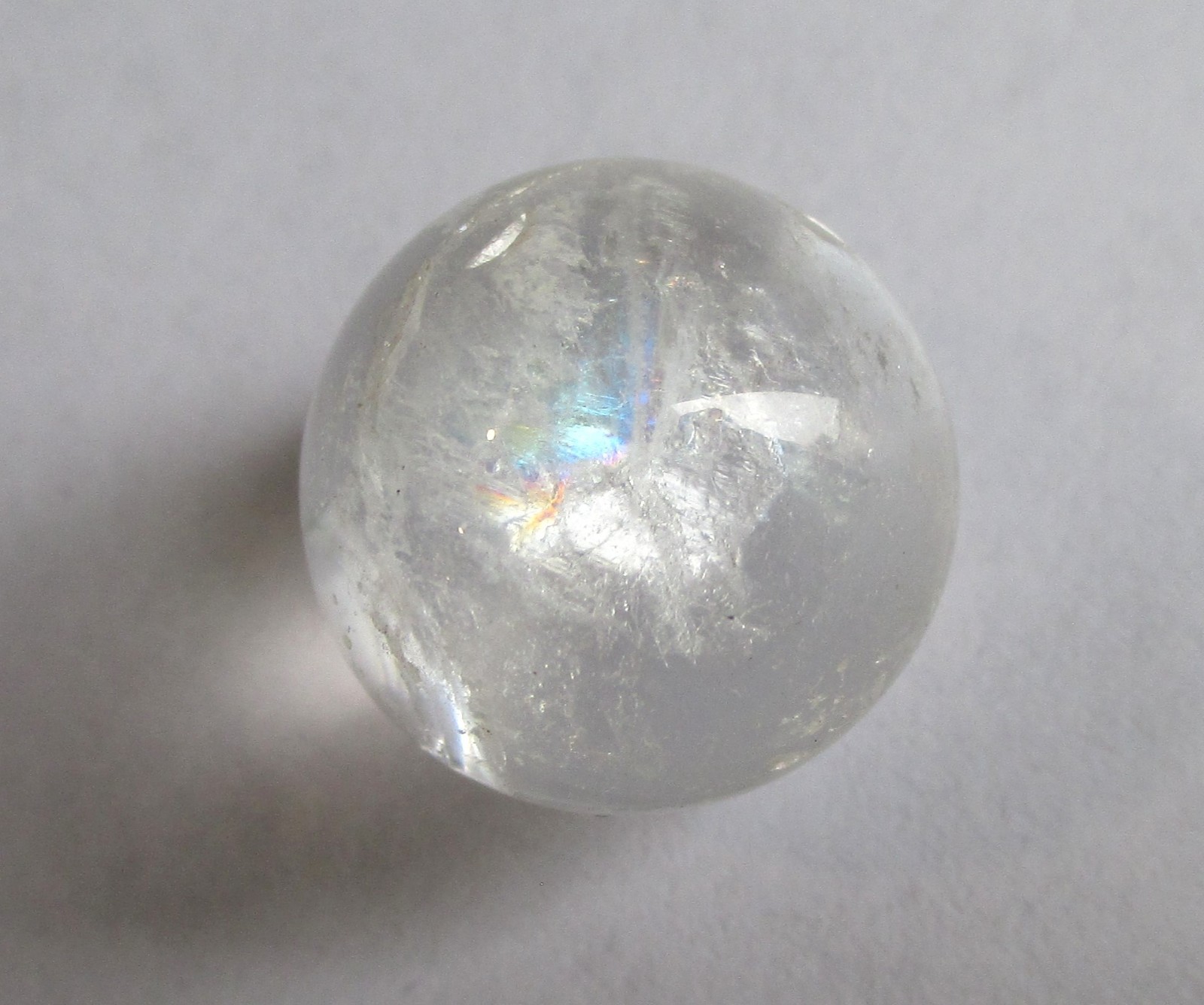 STERLING SILVER QUARTZ CRYSTAL ORB LOCKET PENDANT POOLS OF LIGHT STYLE