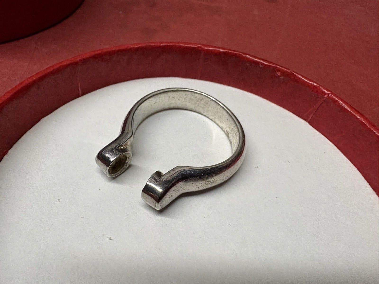 Vintage 1990s Sterling Silver Interchangeable Ring Size 8 3/4 Looks Unused