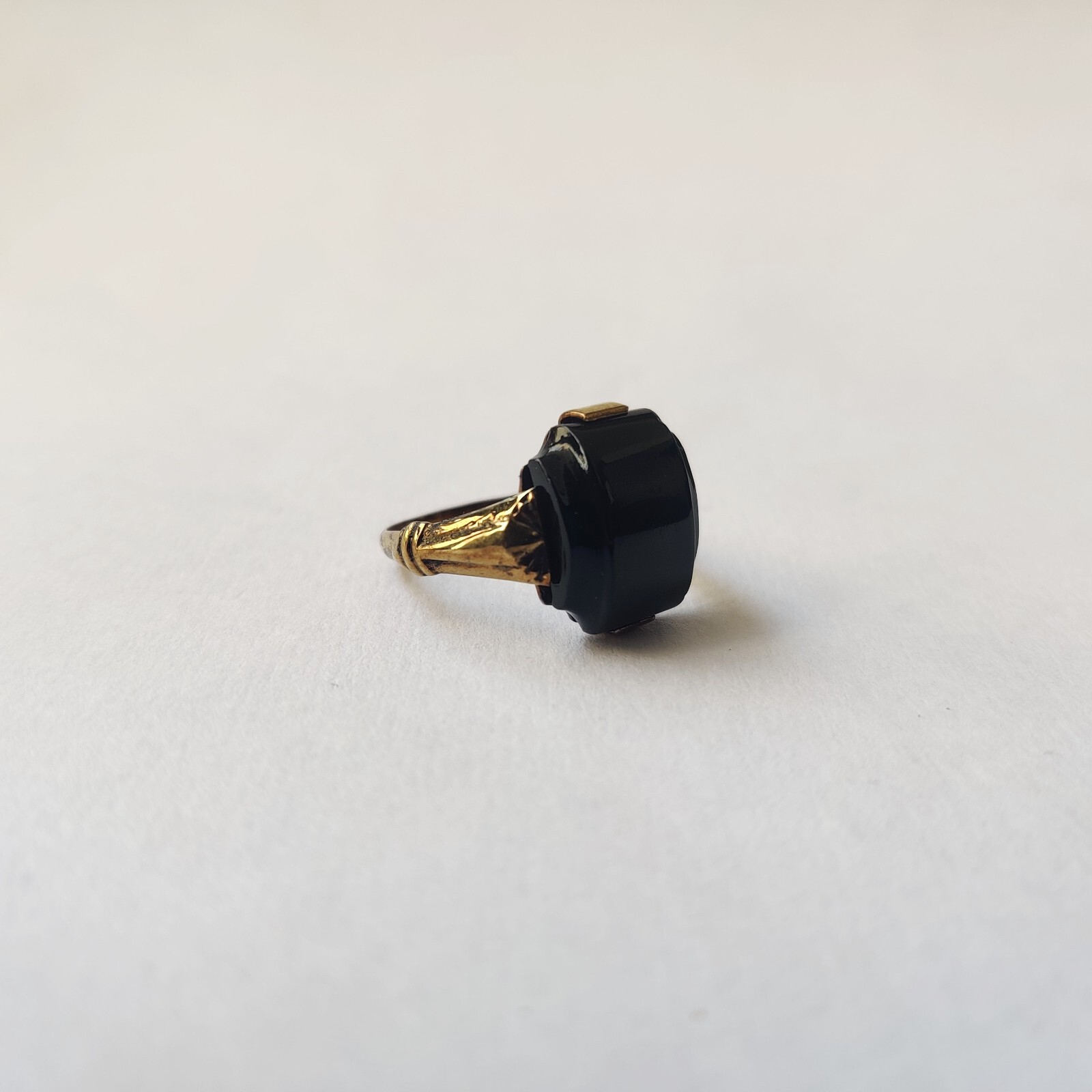 antique 925 silver vintage Victorian art deco handmade black onyx ring best gift