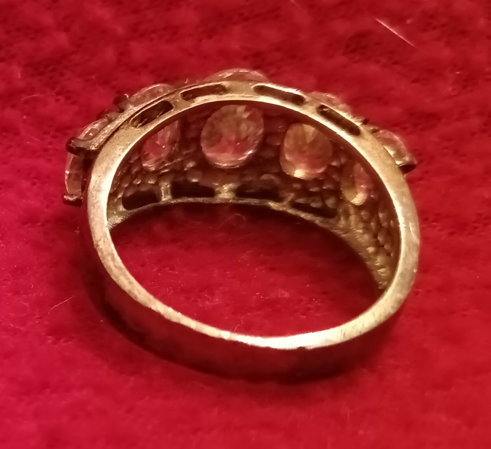 Sterling White Stones Ring Vintage – The Franklin Mint – Great shine