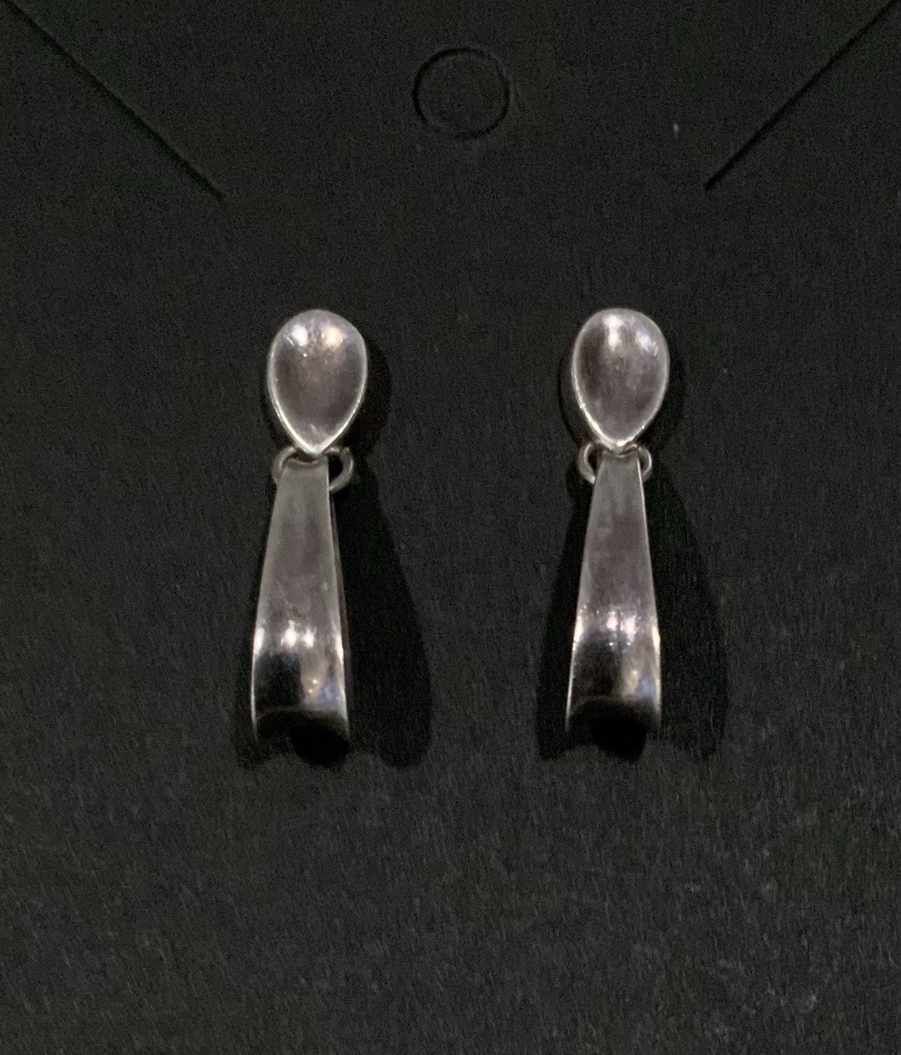 VINTAGE PAUL LOBEL ? STERLING SILVER MODERNIST DESIGN MID CENTURY EARRINGS