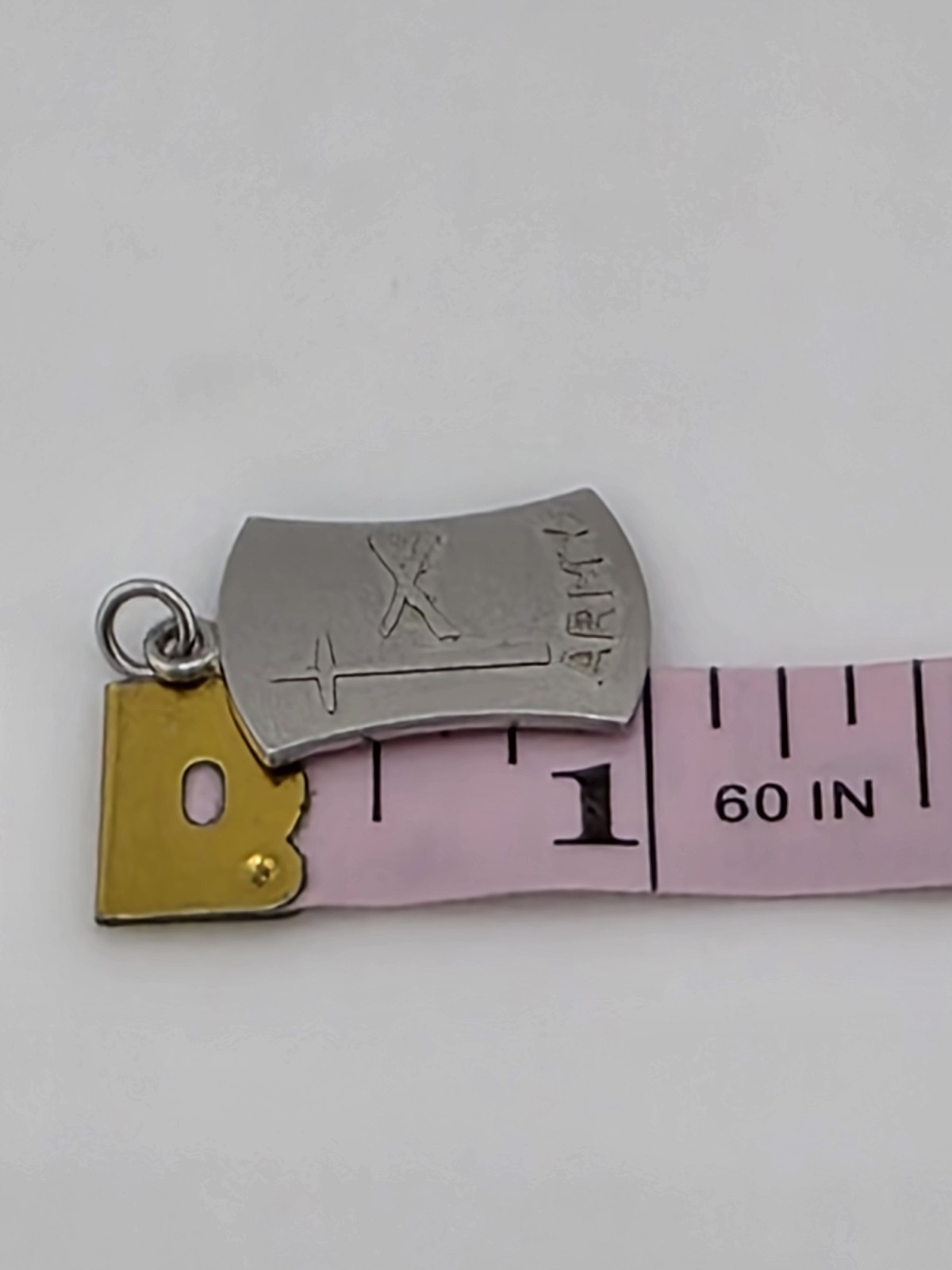 Vintage Sterling Silver 925 Army Pendant Cross