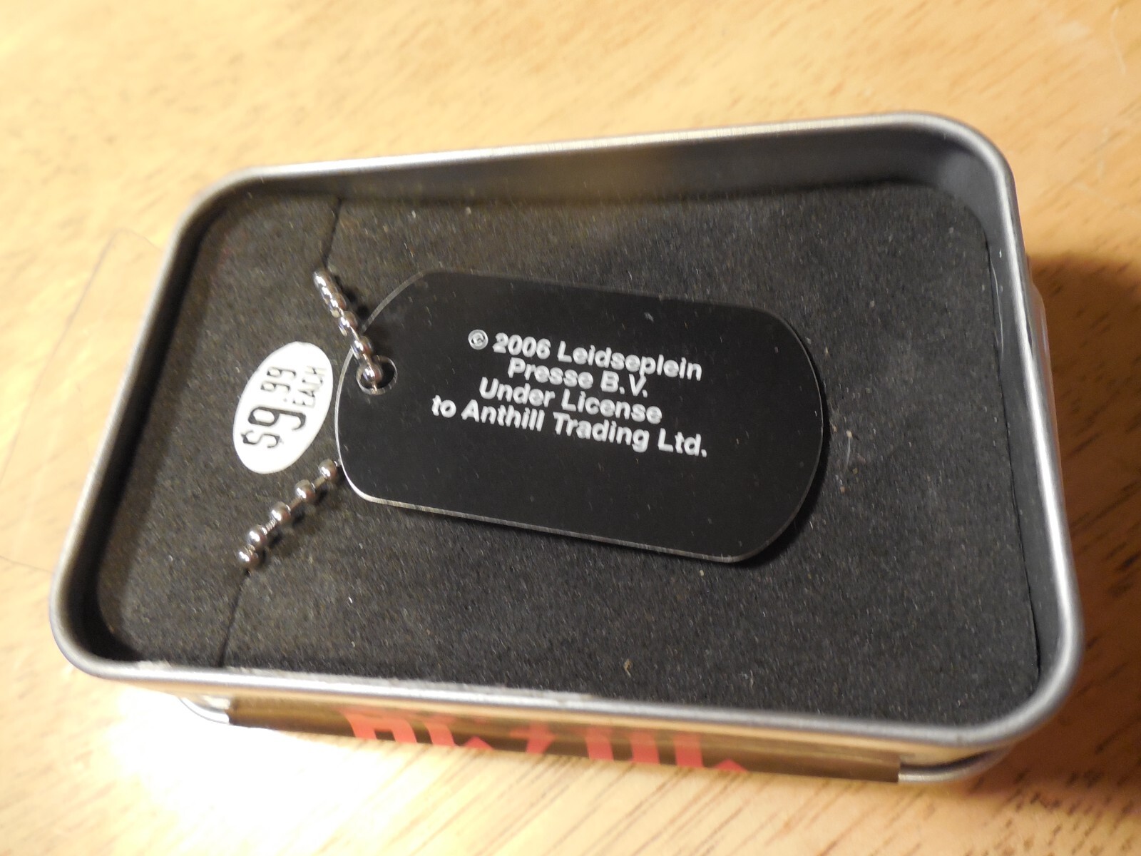 ACDC Dog Tag On Steel Ball Chain 2006 Presse with metal box Unused New AC/DC