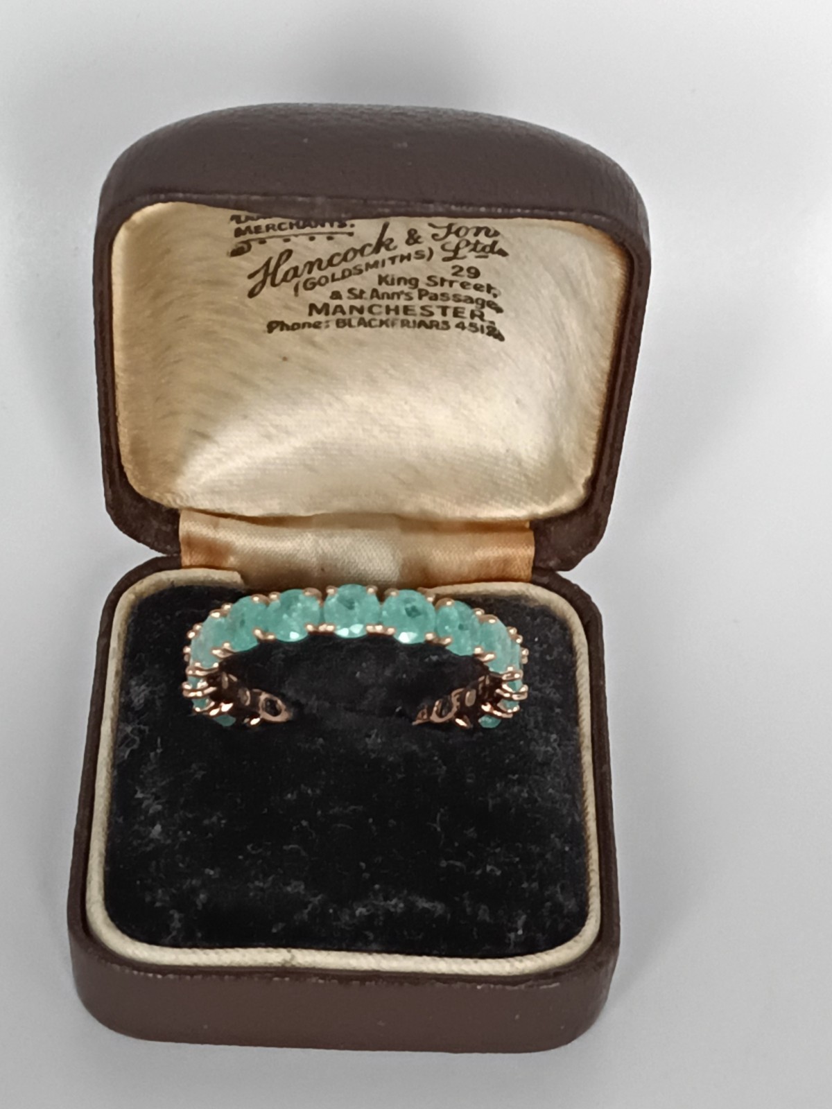 Vintage 1990s 14 Ct Rolled Gold Frosted Emerald Ring Size UK U US 10 Hallmarked