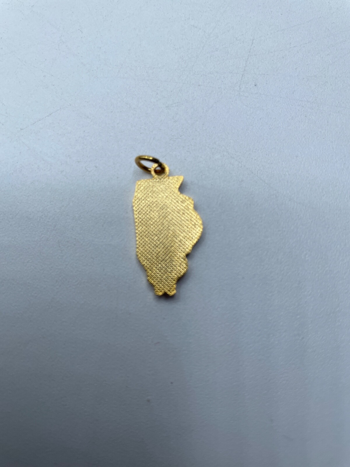 Vintage Illinois State Red Cardinal Charm White Red Gold