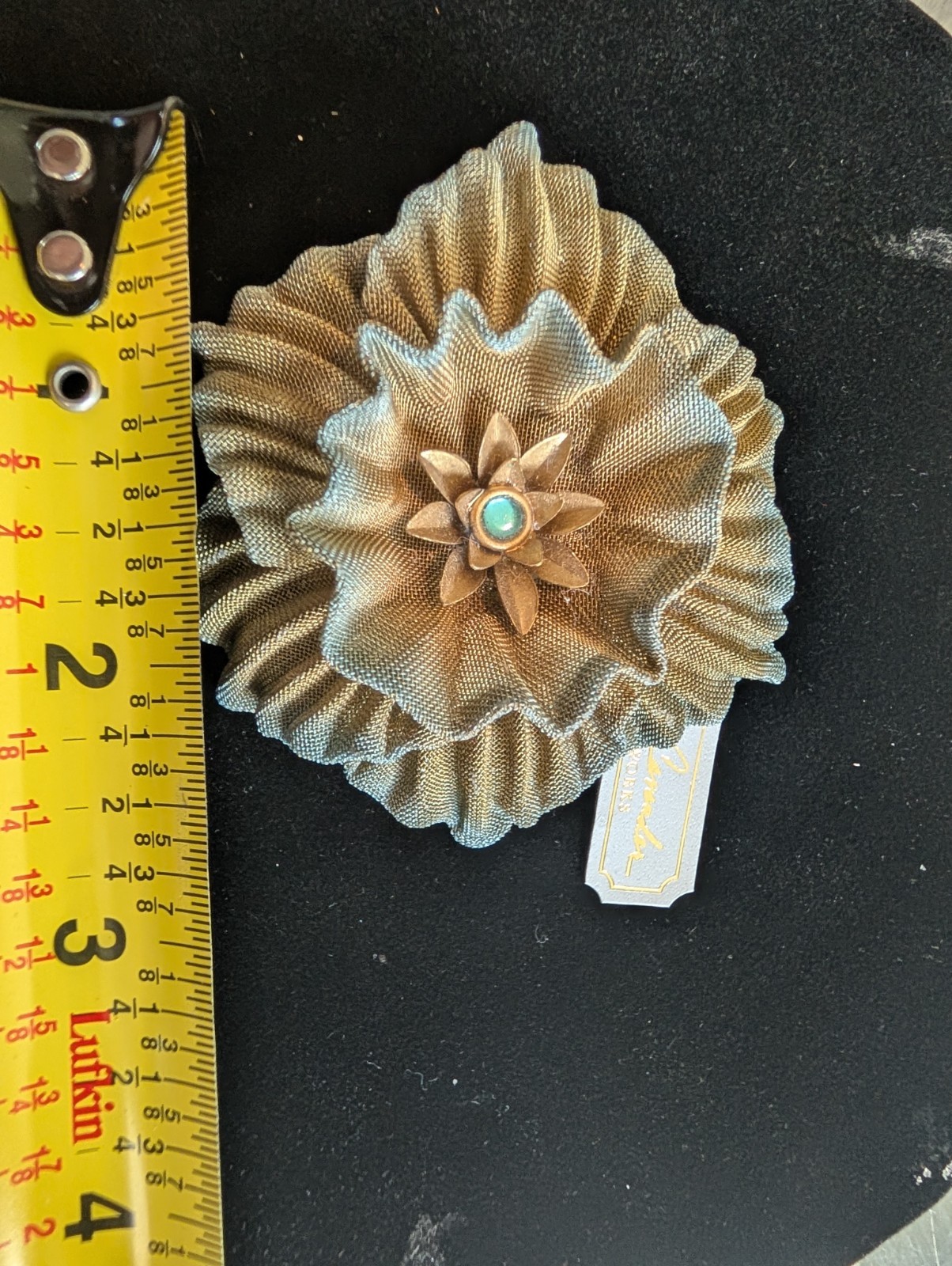 Vintage Sara Cavender Metalworks brooch in very good condition