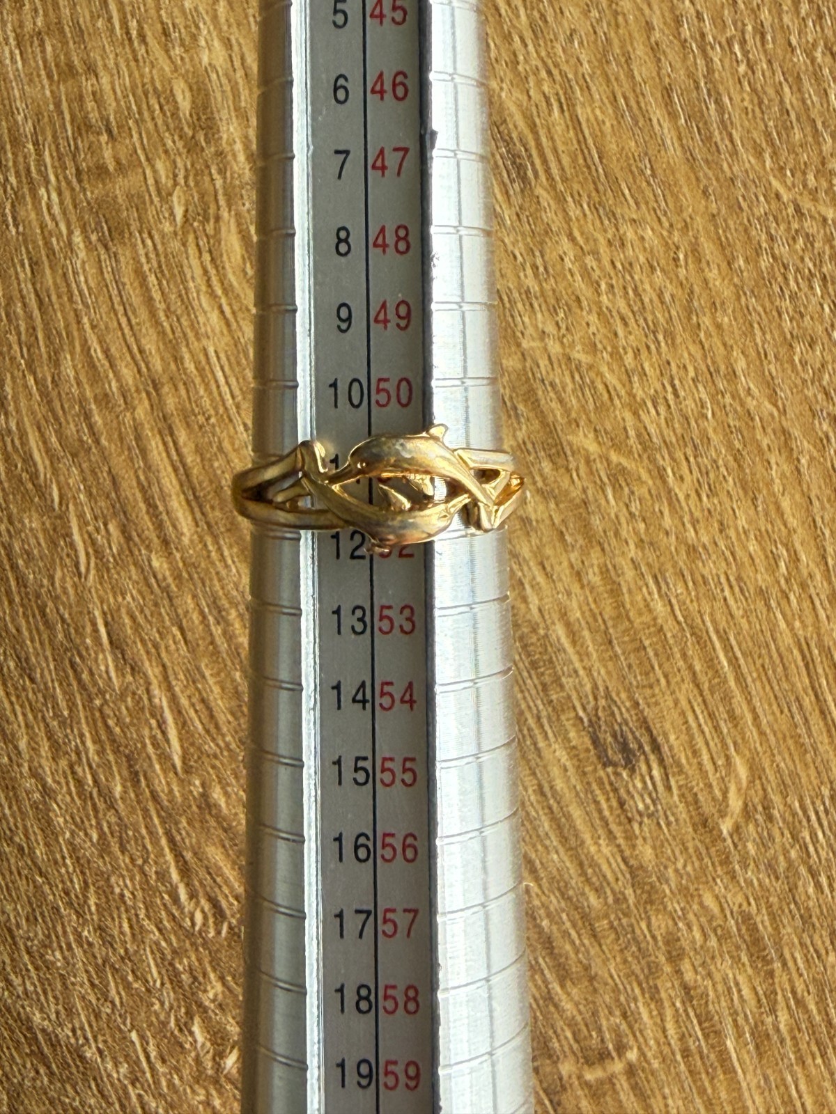 1991 Castings on Parade Dolphin Ring Gold Tone Size 6 Very Good