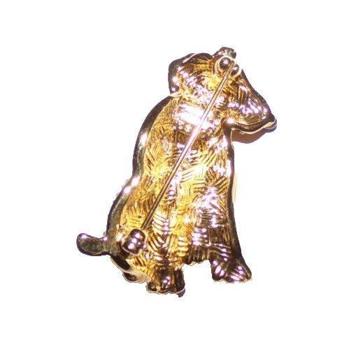 MINTY!! signed TRIFARI TM dog shaped pin with amazing stones-OMG!!