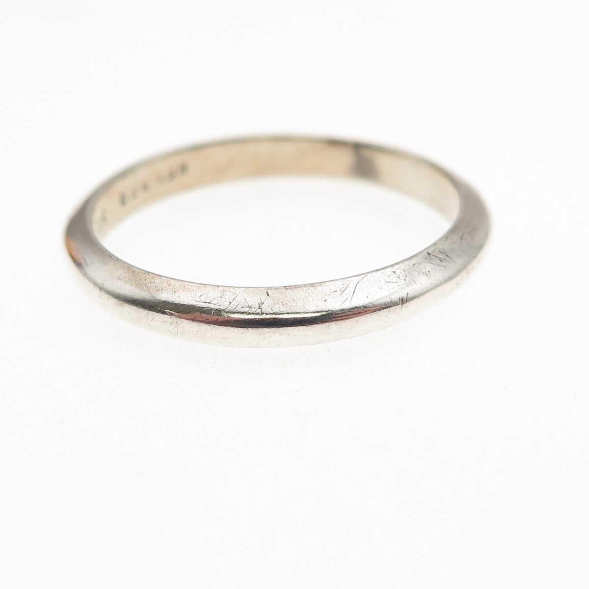 Ken Ber 925 Sterling Silver Vintage Classic Wedding Stackable Band Ring Size 8