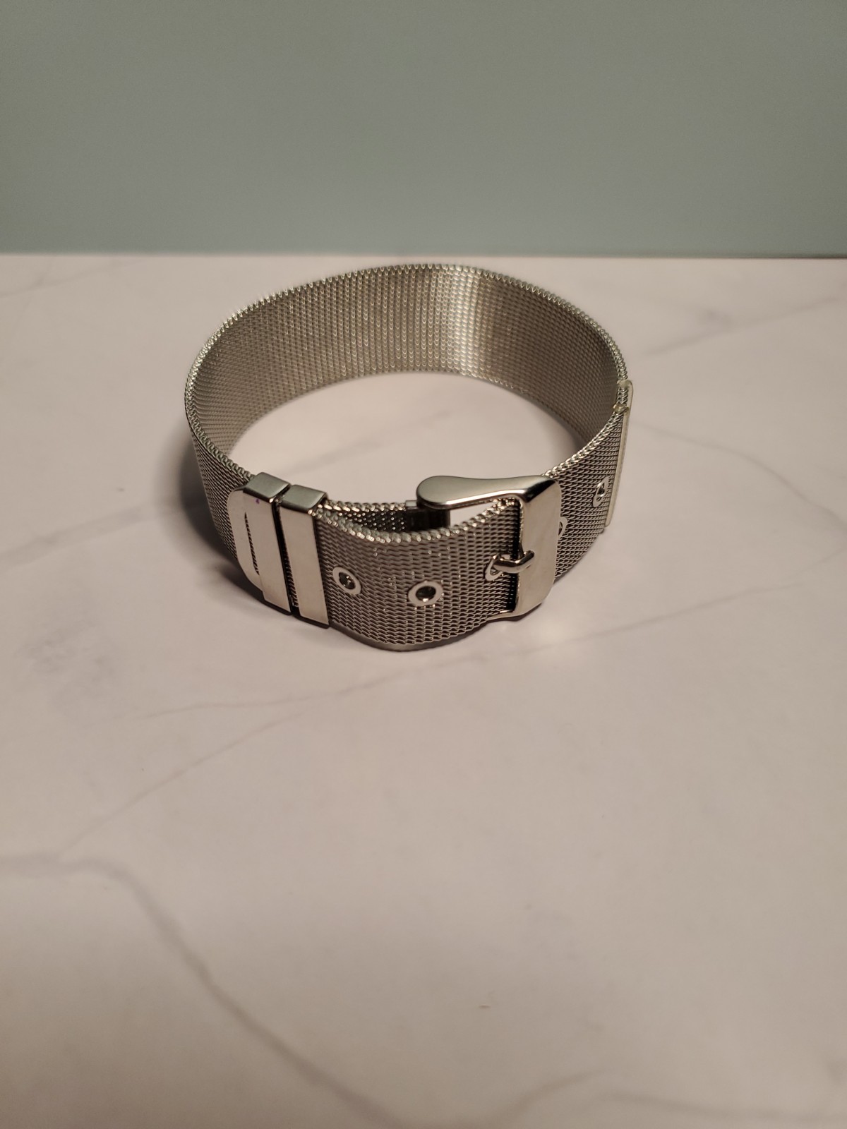 Vintage Stainless Steel Mesh Belt Style Bracelet