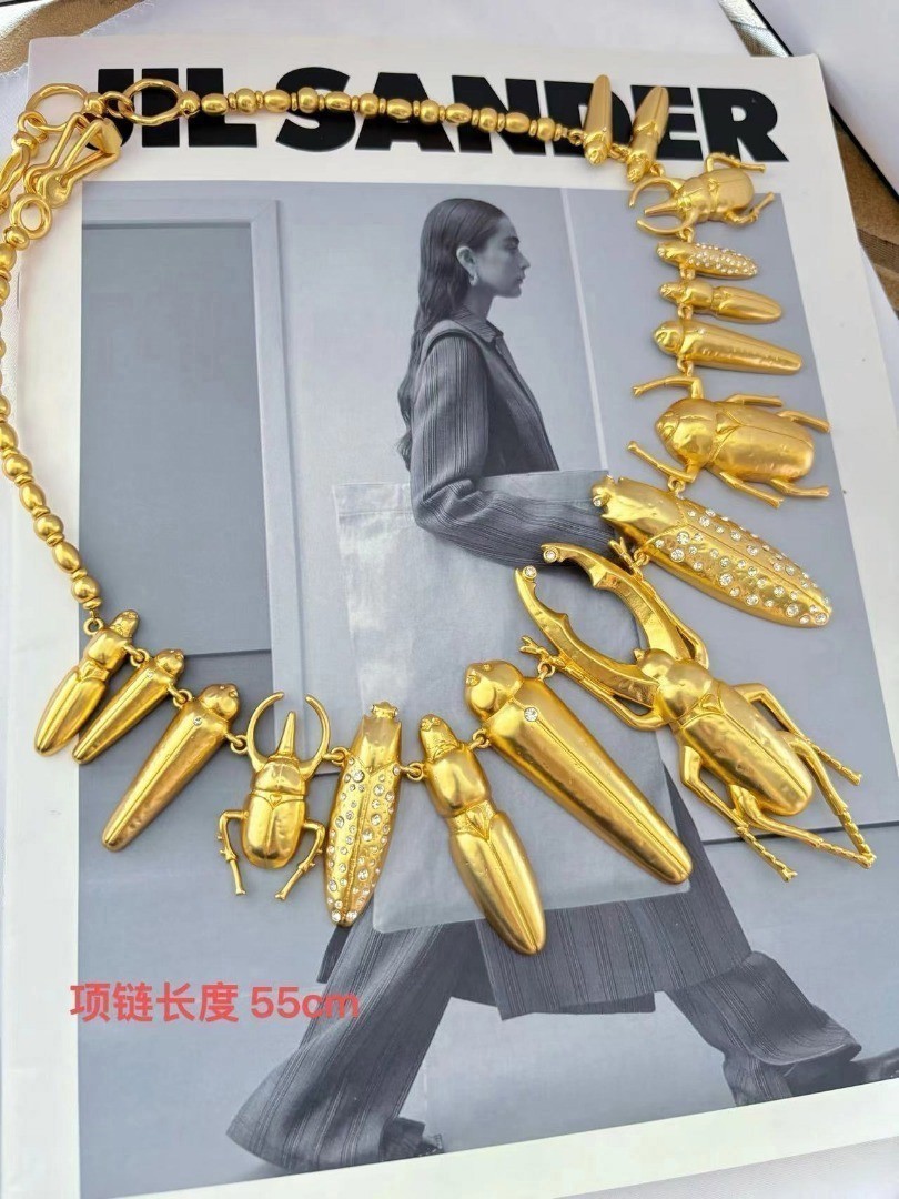 Insect Necklace 18K Gold Plated Schiaparelli Inspired Collection Vintage Jewelry