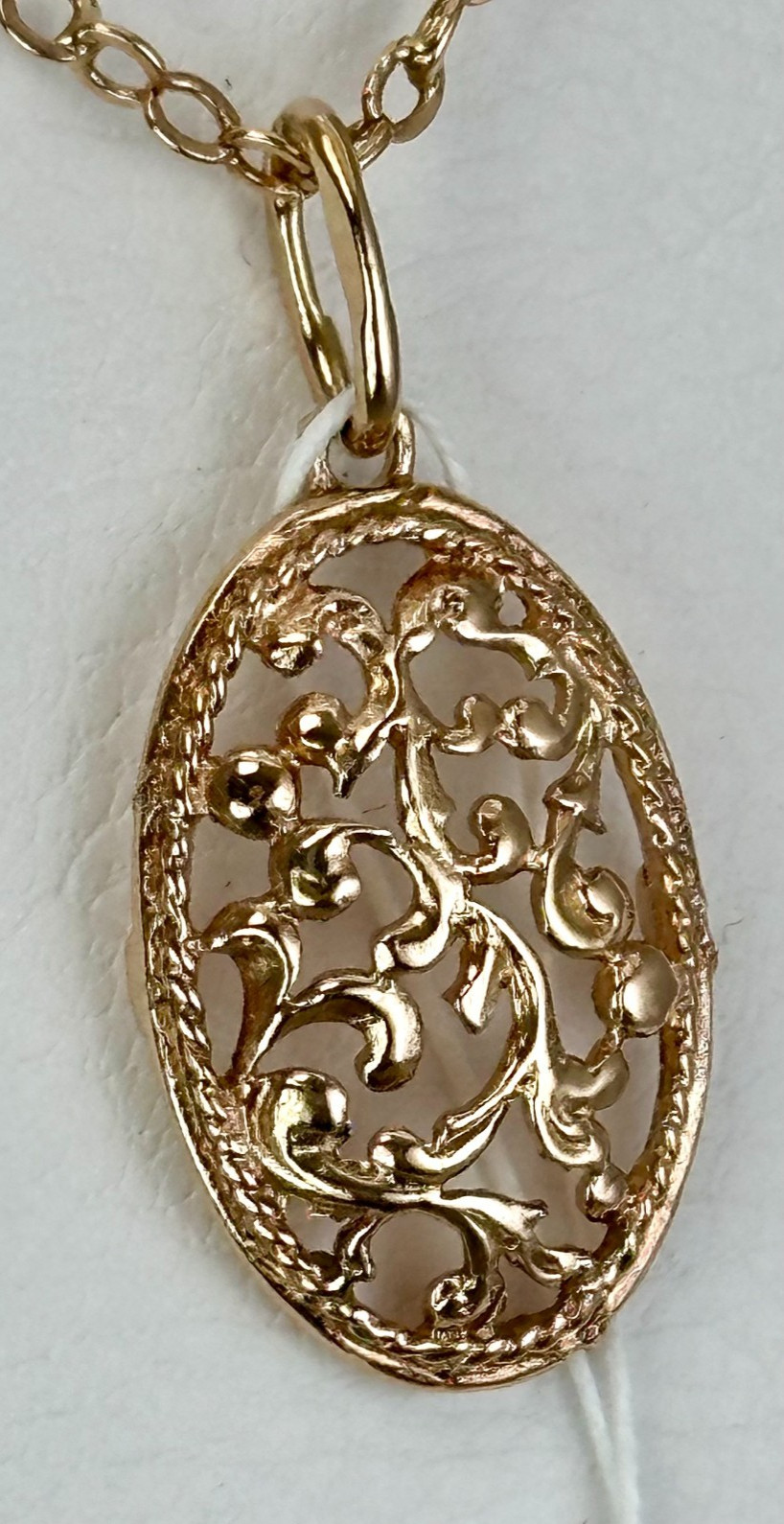 USSR Vintage Original Solid Rose Gold Pendant 583 14K Kyiv Ukraine 1980 1,72 g.