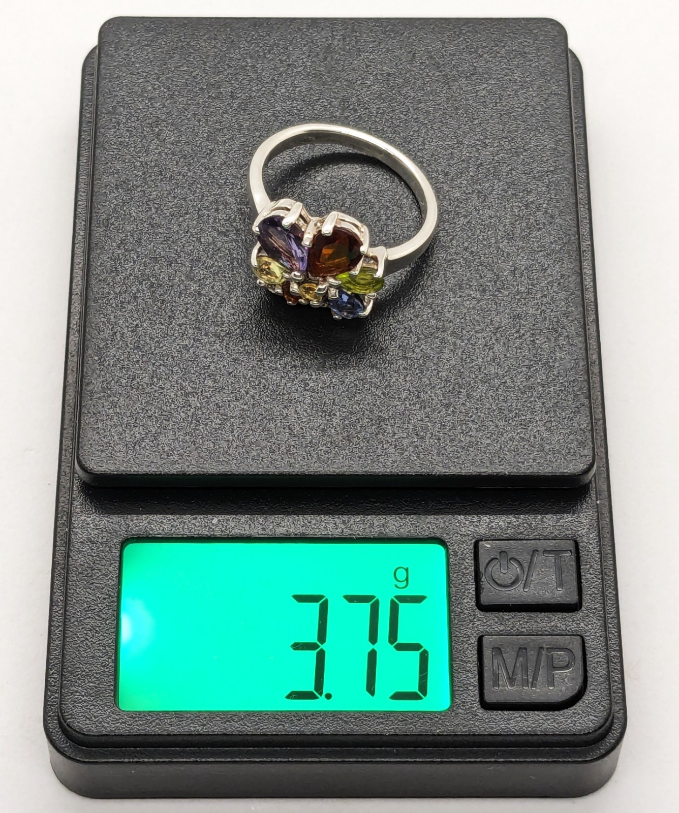 Vintage Luxury RING “Samotsvety”Silver 925 with Bright Stones -size: 7.5US| #127