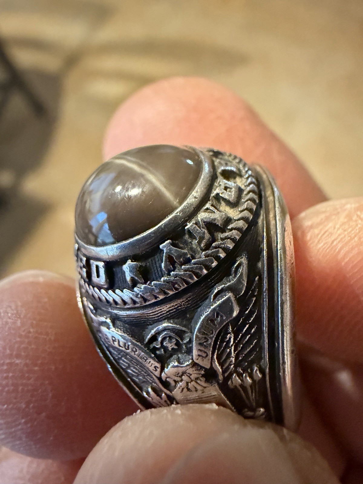 Vintage Military Us Army Returned Class Ring ( 10.4% Palladium)