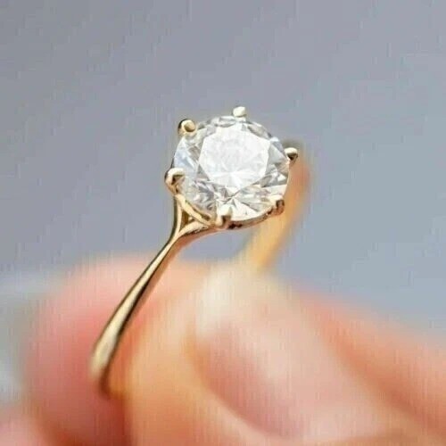 2.55Ct Art Deco Round Lab-Created Diamond Women’s Anniversary 14K Gold FN Ring