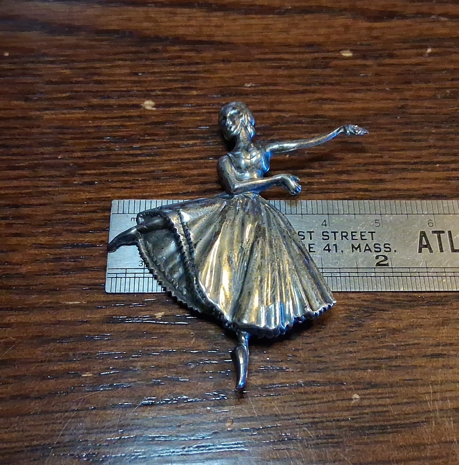 Vintage Lang Sterling Ballerina Dancer Brooch Pin 7g See Pics/Description