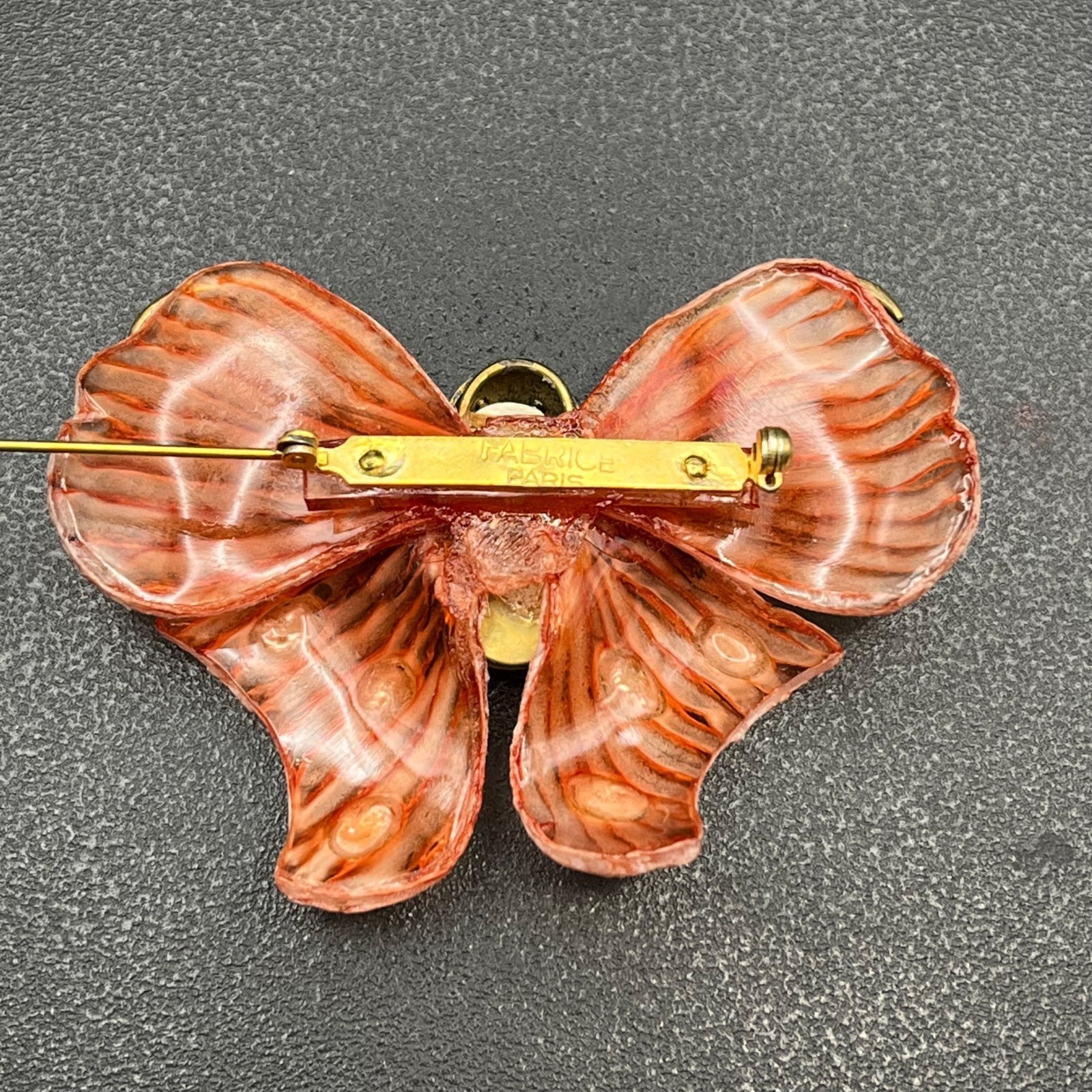 Fabrice Paris Large Butterfly Brooch – Acetate, MOP & Baroque Pearls