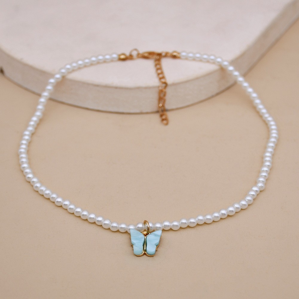 Elegant European & American Opal Bow Knot Pearl Necklace for Women