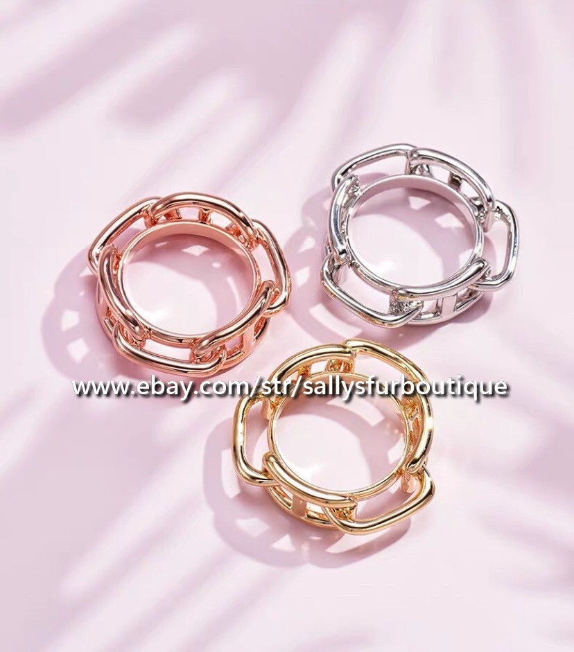 Sallys Quality 100% Copper Scarf Ring Chain Buckles Brooch For Silk Scarves