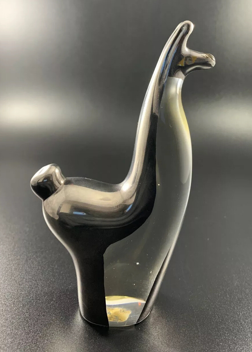 Glass Llama Figurine Sterling Inlay Animal Fine 925 Peru 6