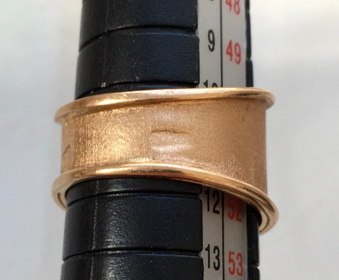 Vintage Original Soviet Solid Rose Gold Rock Crystal Ring 583 14K USSR Ring