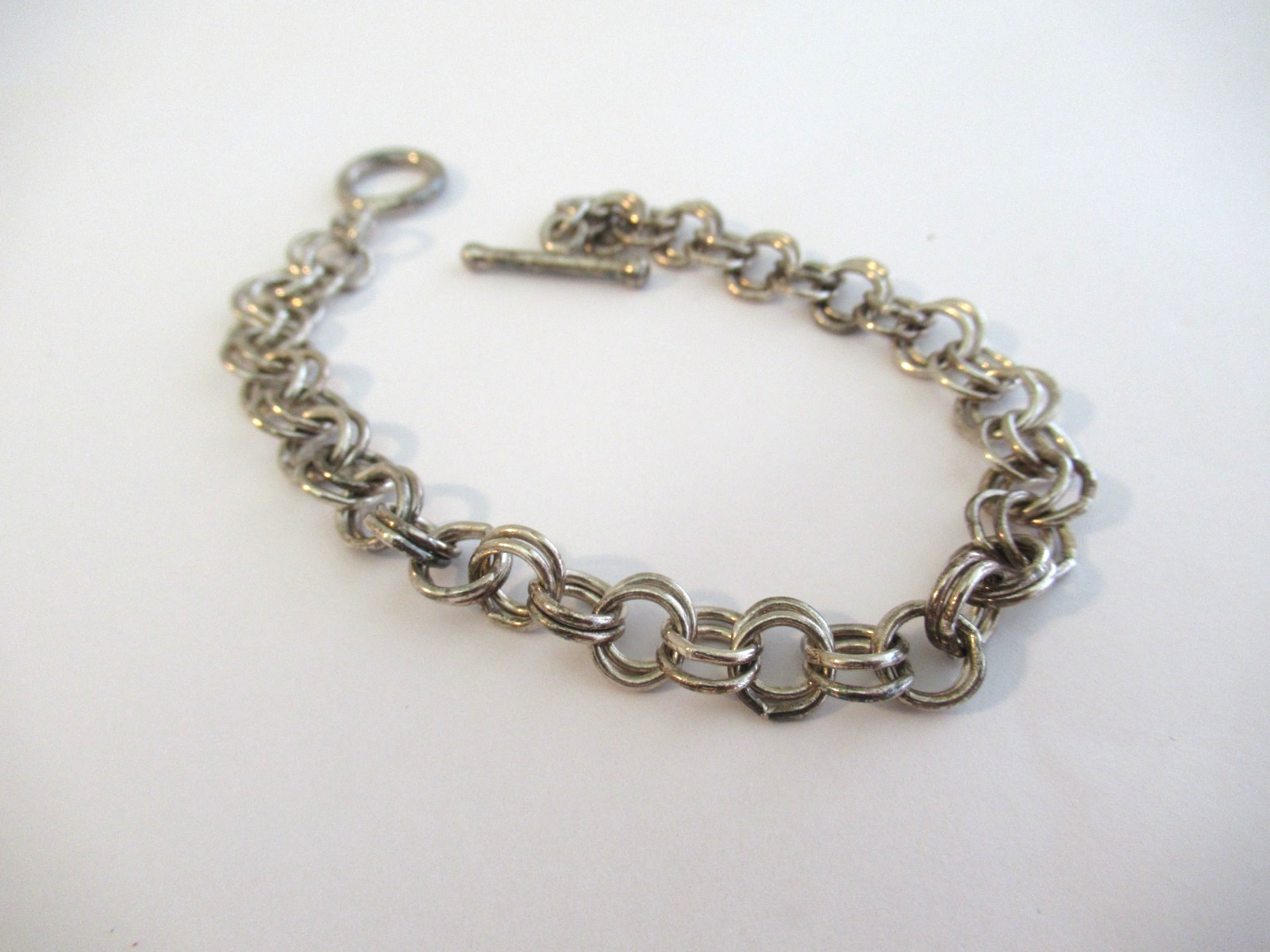 Vintage Sterling Silver 925 charm bracelet 7.5 in