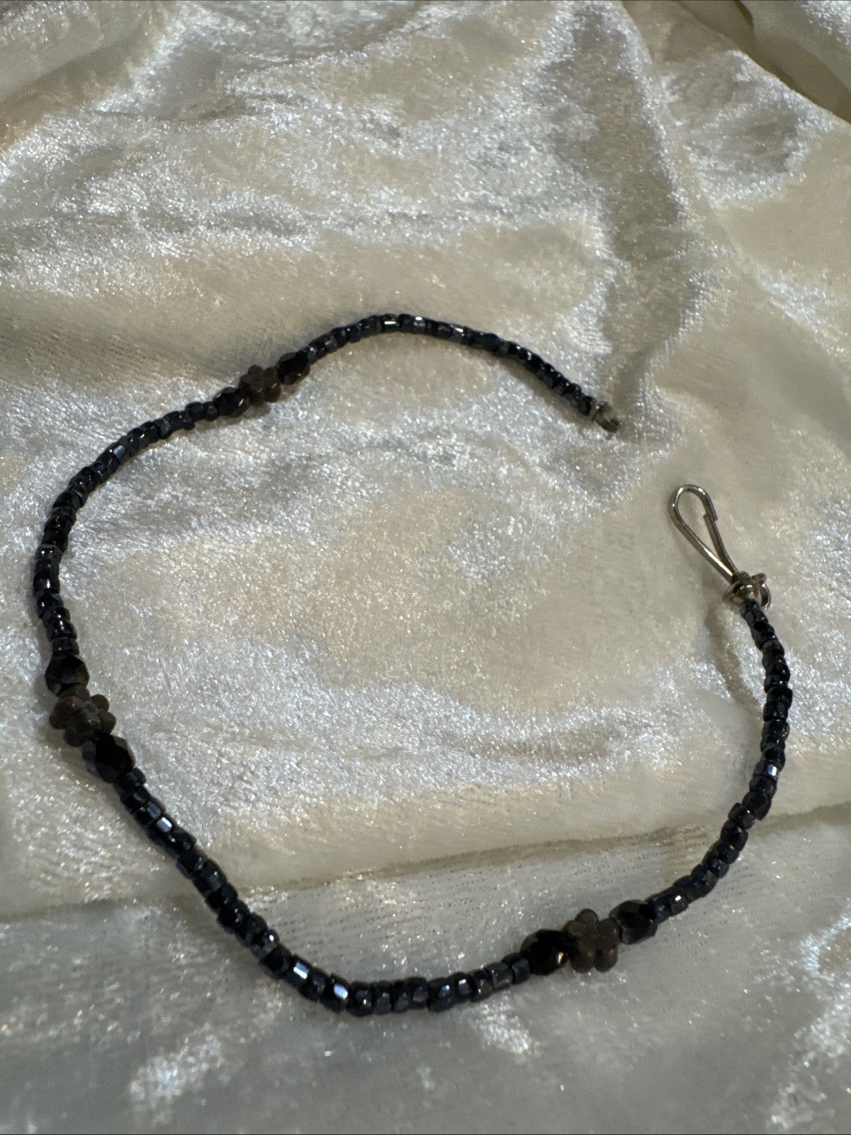 Vintage faceted gemstone bead strand Organic Bracelet