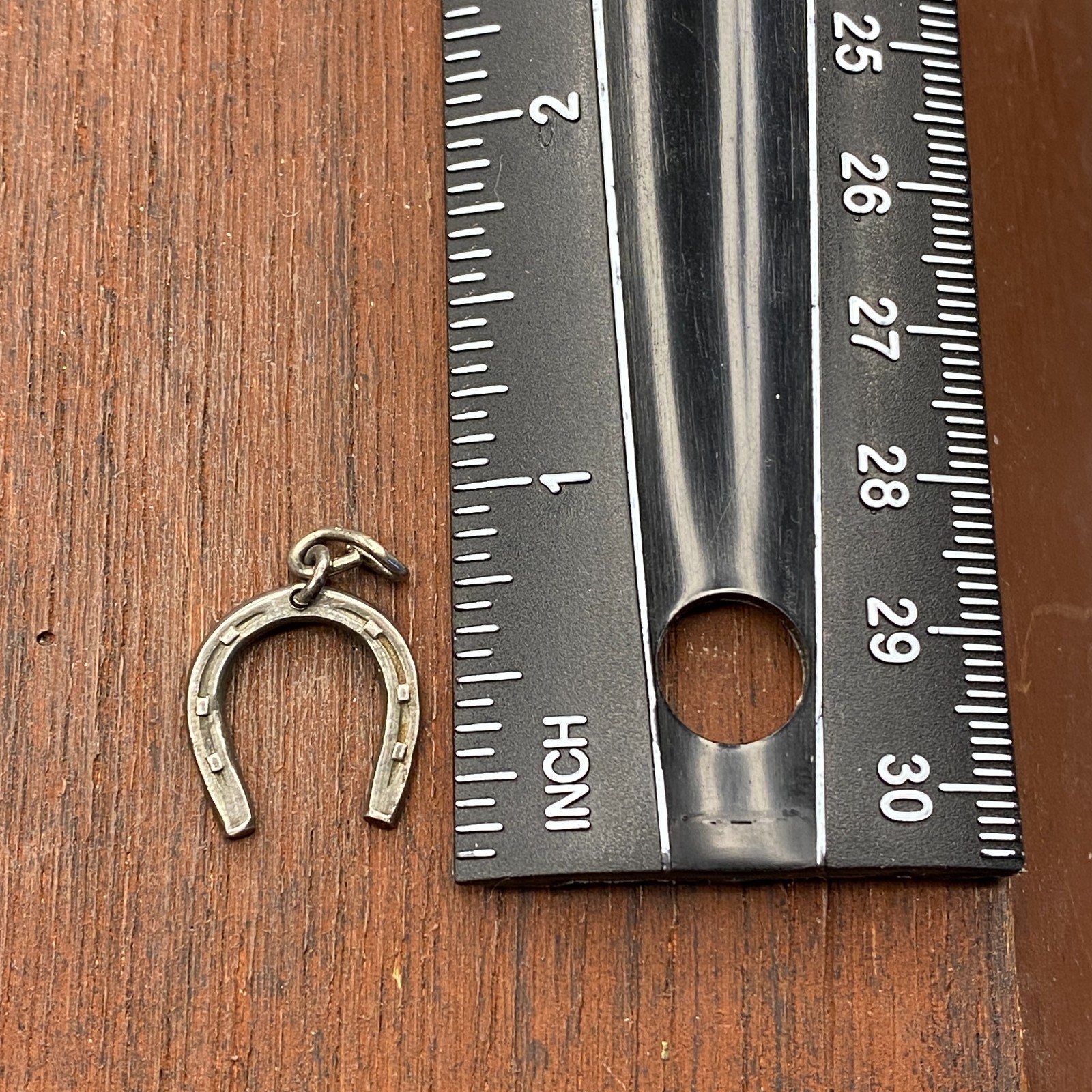 Vintage “IHC A Good Luck Magnet” Horseshoe Lucky Silver Pendant Charm