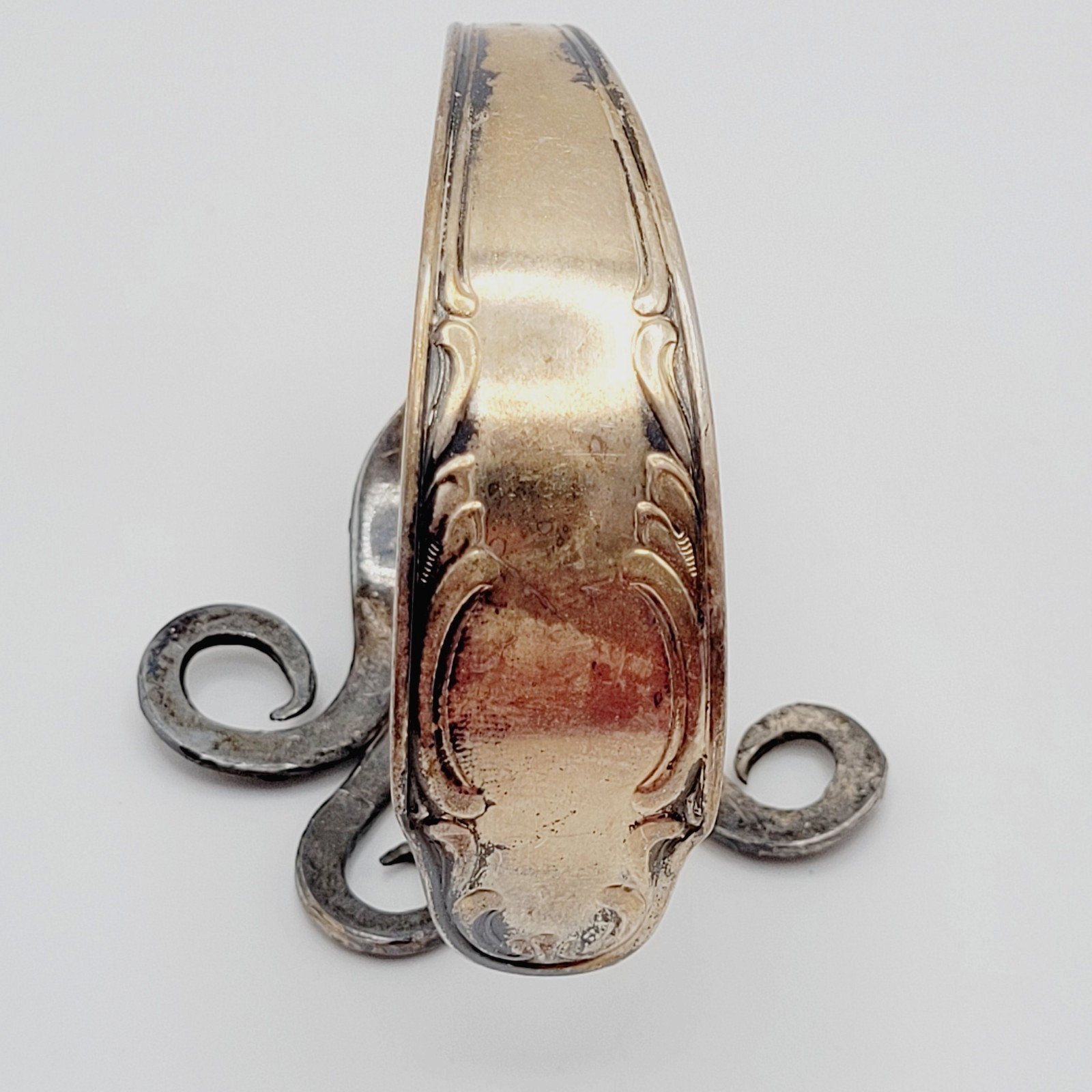 Silverware Silver Plated Fork Cuff Bracelet GES 100 Germany Heavy Tarnish Wear
