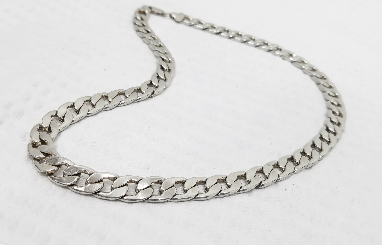 Vintage Polished Stainless Steel Unisex 10 mm Miami Cuban Chain Link Necklace