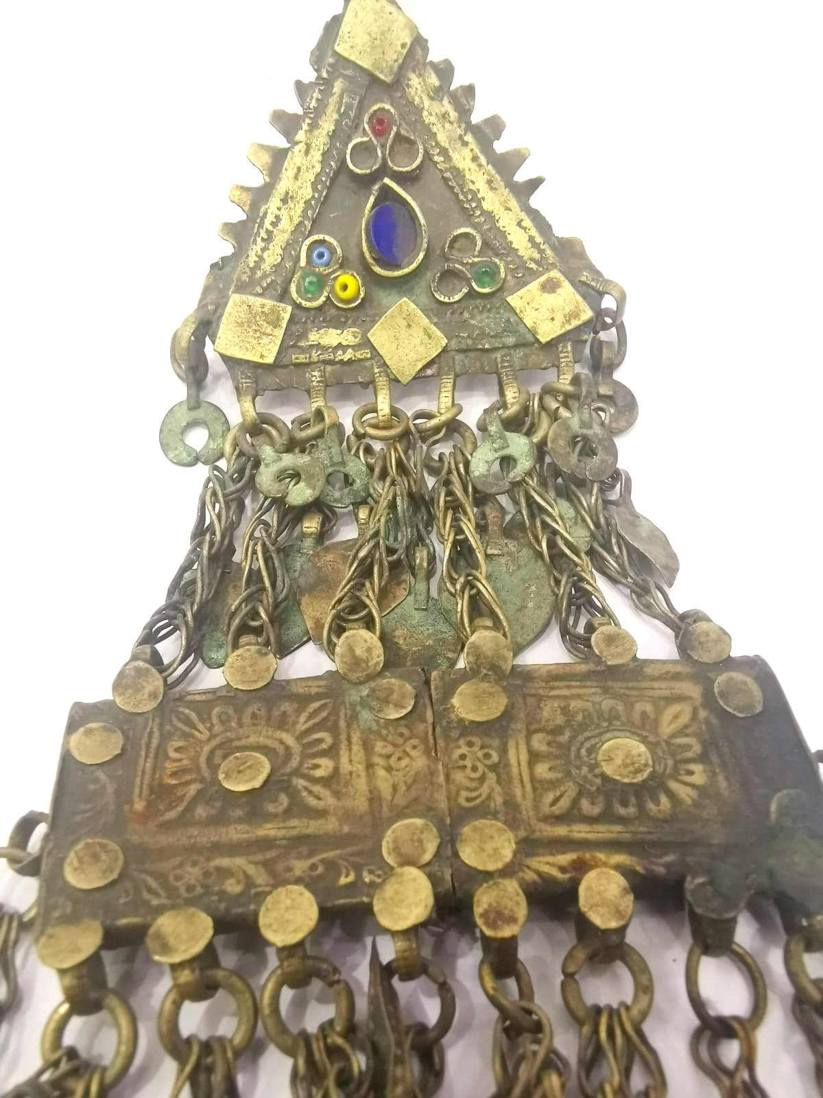 Vintage Yemeni Silver Necklace Hair Clip Tribal Antique Ethnic Jewelry Gift! Art