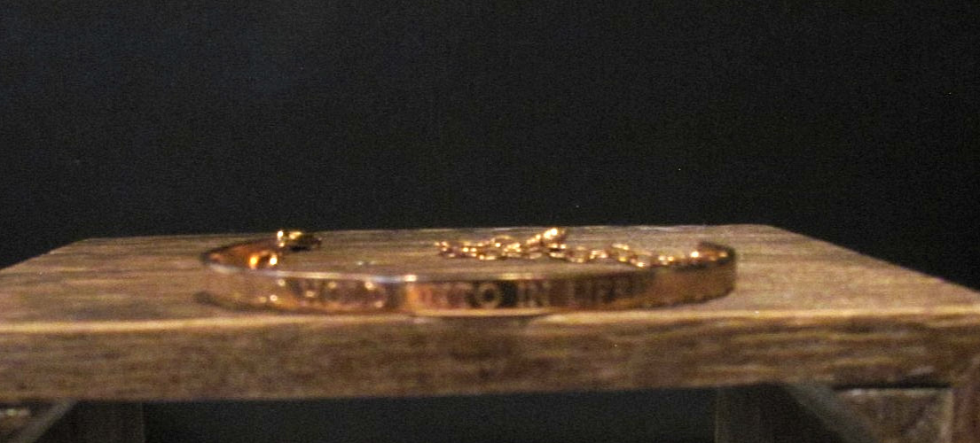 VTG Childs 14K 1/20 GF bracelet “The best thing to hold onto is each other”5.75”